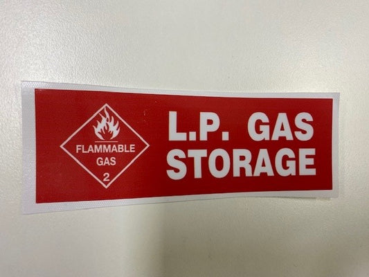 L.P. GAS Sticker