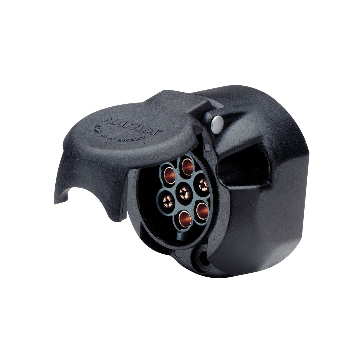 Narva Trailer Socket 7 Pin Round Large - Plastic - 82052BL