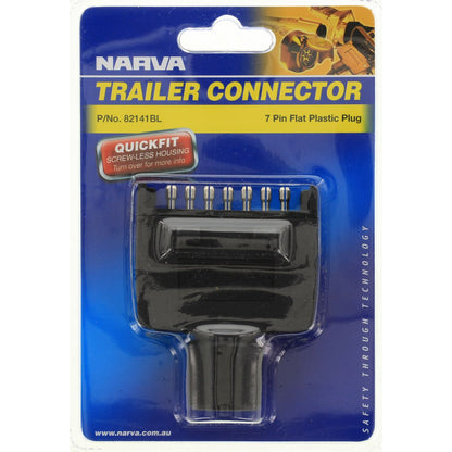 Narva Trailer Plug 7 Pin Flat - Plastic -Plug