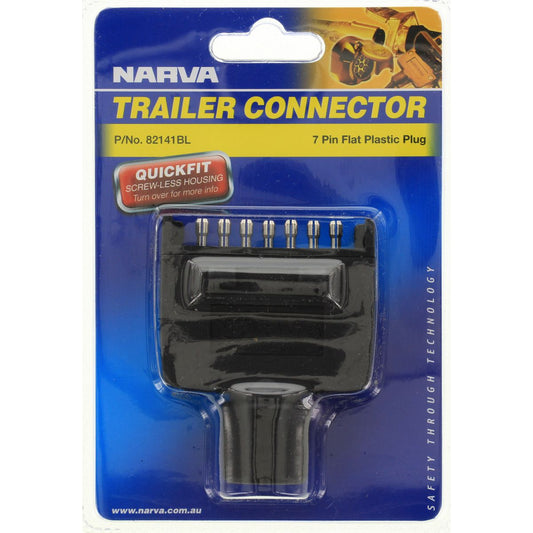 Narva Trailer Plug 7 Pin Flat - Plastic -Plug