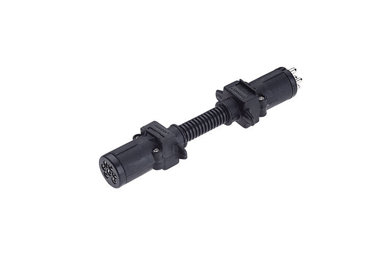 Narva 82205BL 7 Pin Small Round Socket on Car to 6 Pin Small Round Plug on Trailer