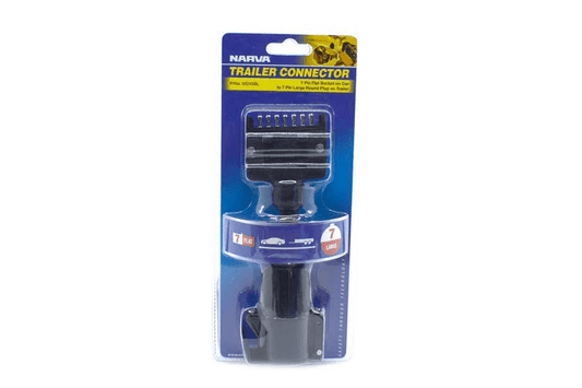 NARVA 7 Pin Flat Socket on Car to 7 Pin Large Round Plug on Trailer