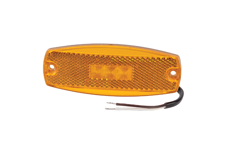 NARVA 9–33 VOLT MODEL 17 L.E.D SIDE MARKER OR EXTERNAL CABIN MARKER LAMP (AMBER)