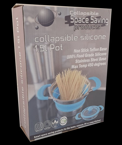 Non Stick 1.5L Collapsible Silicone Pot Small
