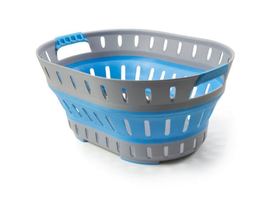 POP-UP LAUNDRY BASKET - GREEN/GREY or BLUE/GREY