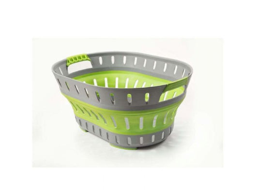 POP-UP LAUNDRY BASKET - GREEN/GREY or BLUE/GREY