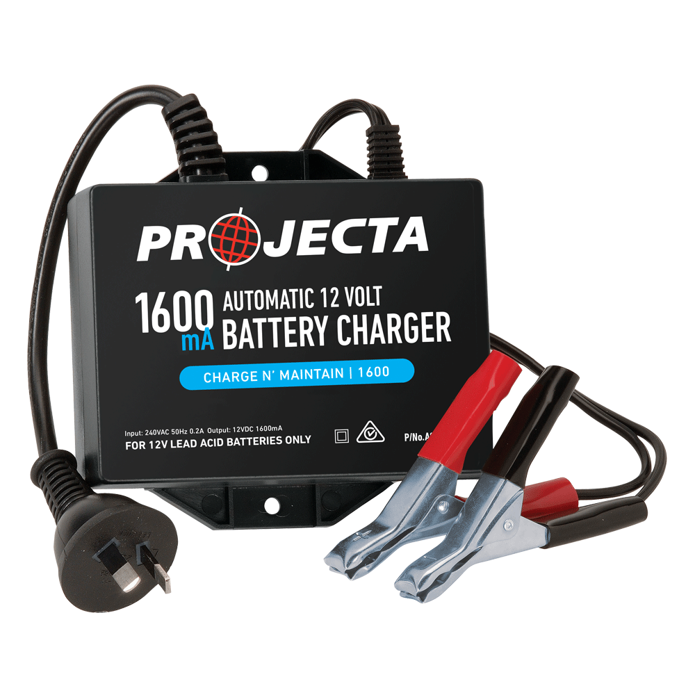 PROJECTA Automatic 12V 1600mA 2 Stage Battery Charger