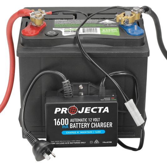 PROJECTA Automatic 12V 1600mA 2 Stage Battery Charger