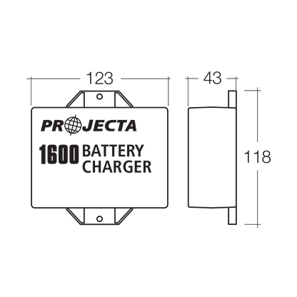 PROJECTA Automatic 12V 1600mA 2 Stage Battery Charger