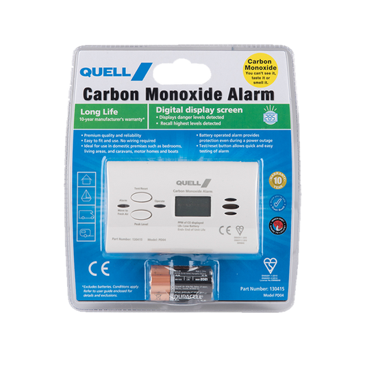 Quell PD04 Carbon Monoxide Digital Display Alarm