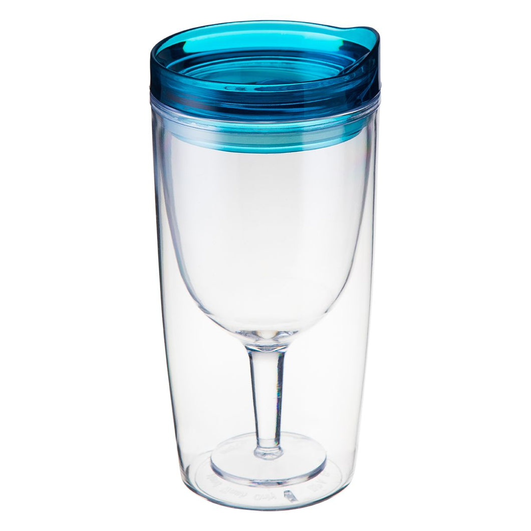 TRAVINO SPILL PROOF WINE SIPPY CUP - BLUE