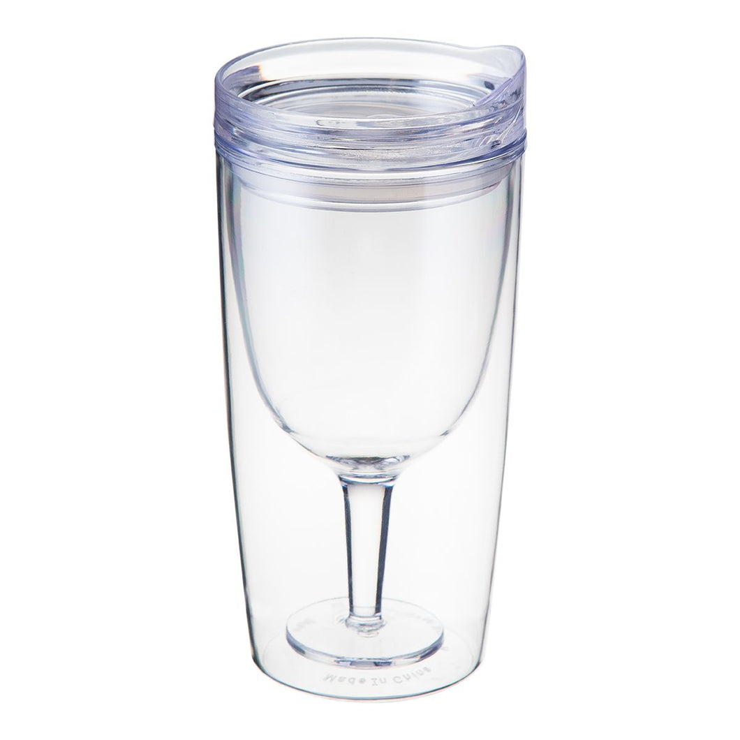 TRAVINO SPILL PROOF WINE SIPPY CUP - CRYSTAL CLEAR
