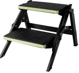 BLACK TWO-STAGE ALUMINIUM STEP