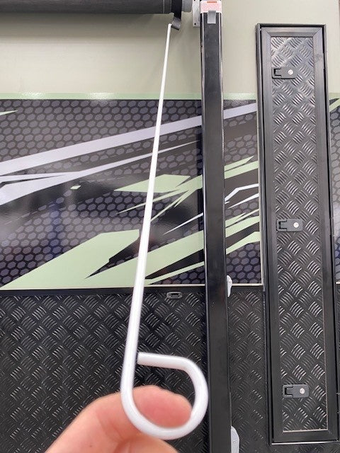 Awning pull strap rod