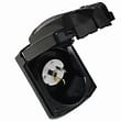 Clipsal Power Inlet, External, 15amp BLACK
