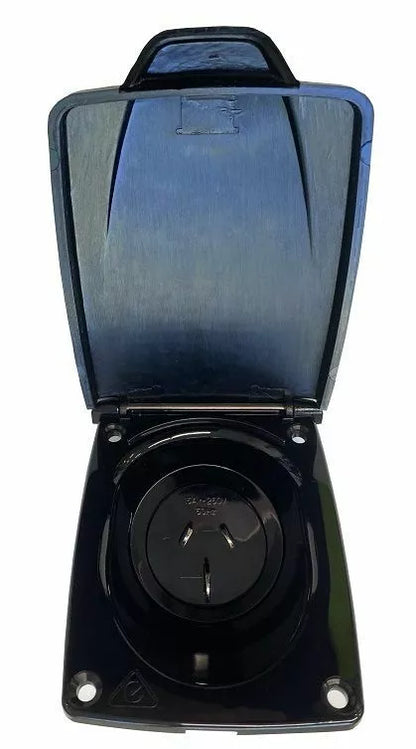 CMS 15AMP Plug Power Inlet Black