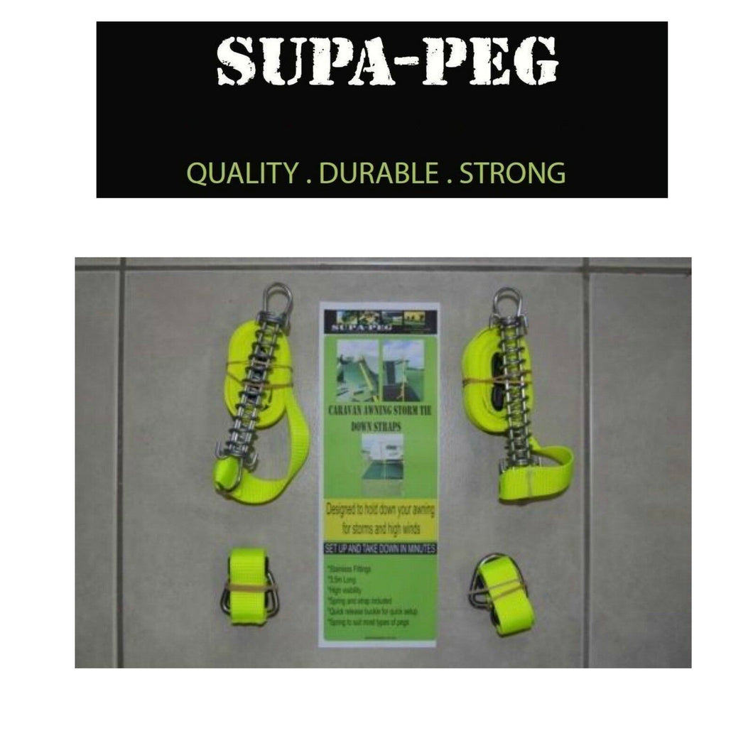AWNING STORM TIE DOWN STRAPS KIT
